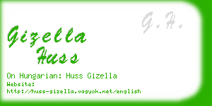 gizella huss business card